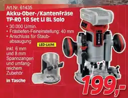 Zgonc Akku-ober-/kantenfräse tp-ro 18 set li bl solo Angebot