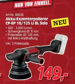 Zgonc Akku-exzenterpolierer cp-ep 18/125 li bl solo neu Angebot
