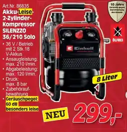 Zgonc 86835 Akku-Leise- 2-Zylinder- Kompressor Angebot