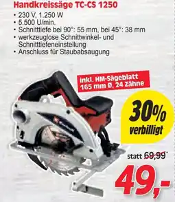 Zgonc Handkreissäge tc-cs 1250 Angebot