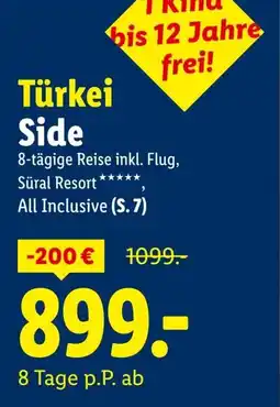 Lidl Reisen Türkei Side Angebot