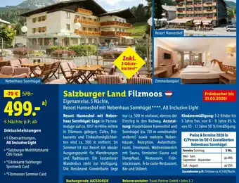 Lidl Reisen Salzburger Land Filzmoos Angebot