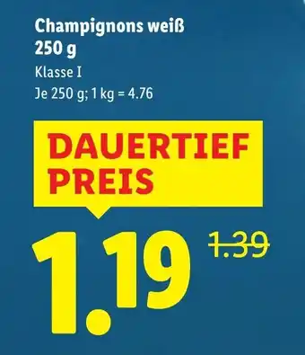 Lidl Champignons weiß Angebot