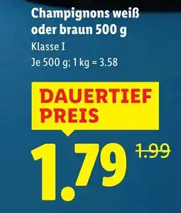 Lidl Champignons weiß oder braun Angebot