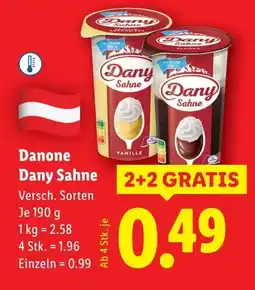 Lidl Danone Dany Sahne Angebot