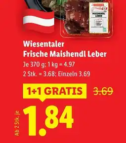 Lidl Wiesentaler Frische Maishendl Leber Angebot