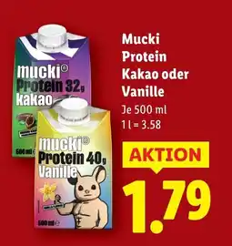Lidl Mucki Protein Kakao oder Vanille Angebot