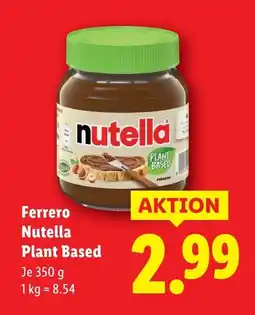 Lidl Ferrero Nutella Plant Based Angebot