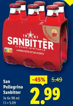 Lidl San Pellegrino Sanbitter Angebot