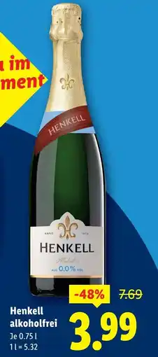 Lidl Henkell alkoholfrei Angebot
