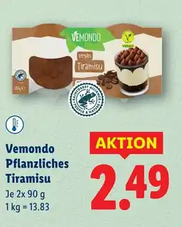 Lidl Vemondo Pflanzliches Tiramisu Angebot