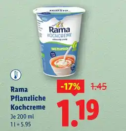 Lidl Rama Pflanzliche Kochcreme Angebot