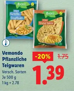 Lidl VEMONDO Pflanzliche Teigwaren Angebot