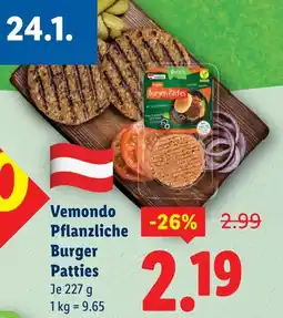 Lidl Vemondo Pflanzliche Burger Patties Angebot