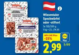 Lidl Wiesentaler Speckwürfel oder -stifterl Angebot