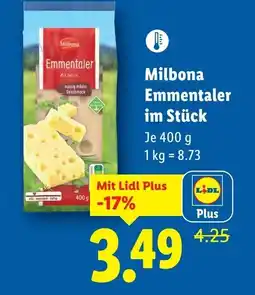 Lidl Milbona Emmentaler im Stück Angebot