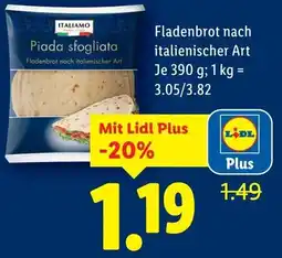 Lidl Fladenbrot nach italienischer Art Angebot