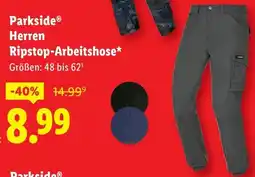 Lidl Parkside Herren Ripstop Arbeitshose Angebot