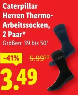 Lidl Caterpillar Herren Thermo Arbeitssocken Angebot
