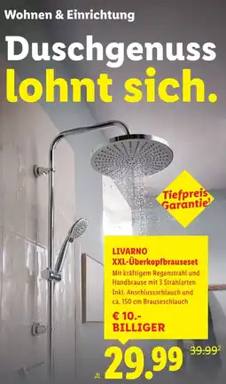 Lidl LIVARNO XXL-Überkopfbrauseset Angebot
