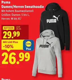 Lidl Puma Damen/Herren Sweathoodie Angebot