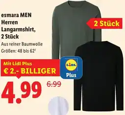 Lidl esmara MEN Herren Langarmshirt Angebot