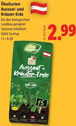 Lidl ÖkoGarten Aussaat und Kräuter Erde Angebot