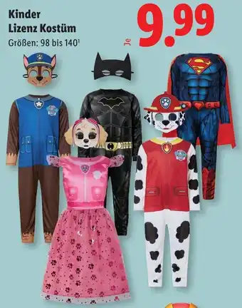 Kinder Lizenz Kostüm