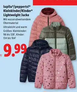Lidl Lupilu pepperts kleinkinder kinder lightweight jacke Angebot