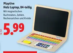 Lidl Playtive Holz Laptop 84-teilig Angebot