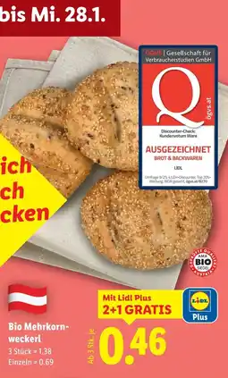 Lidl Bio Mehrkorn weckerl Angebot