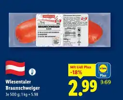 Lidl Wiesentaler braunschweiger Angebot