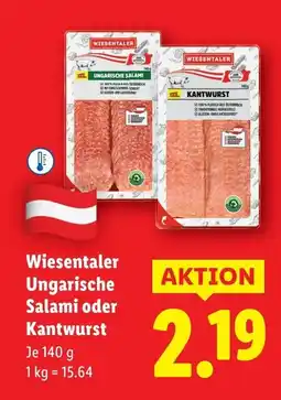 Lidl Wiesentaler ungarische salami kantwurst Angebot