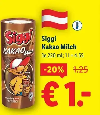 Lidl Siggi kakao milch Angebot