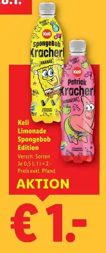 Lidl Keli Limonade Spongebob Edition Angebot