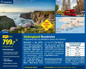 Lidl Reisen Südengland rundreise Angebot