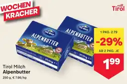 MPreis Tirol Milch Alpenbutter Angebot
