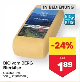 MPreis BIO vom BERG Bierkäse Angebot