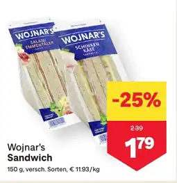 MPreis Wojnar's Sandwich versch. Sorten Angebot