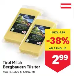 MPreis Tirol Milch Bergbauern Tilsiter Angebot
