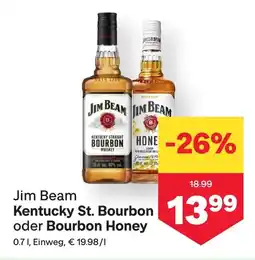 MPreis Jim Beam Kentucky St. Bourbon oder Bourbon Honey Angebot