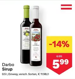 MPreis Darbo Sirup Angebot