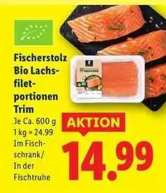 Lidl Fischerstolz Bio Lachsfiletportionen Trim Angebot