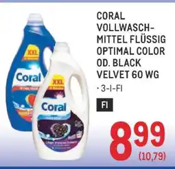 Metro CORAL VOLLWASCHMITTEL FLÜSSIG OPTIMAL COLOR OD. BLACK VELVET 60 WG Angebot