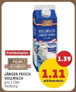 PENNY LÄNGER FRISCH VOLLMILCH Angebot