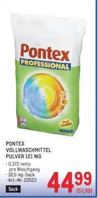 Metro PONTEX VOLLWASCHMITTEL PULVER 121 WG Angebot