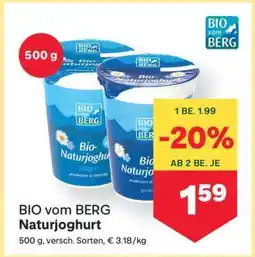MPreis BIO vom BERG Naturjoghurt Angebot