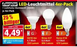 Norma Energizer LED-Leuchtmittel 4er-Pack Angebot
