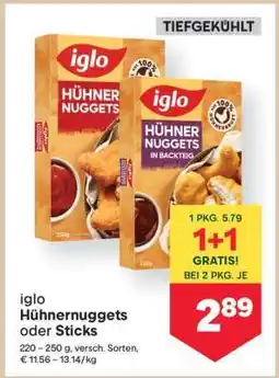 MPreis iglo Hühnernuggets oder Sticks Angebot