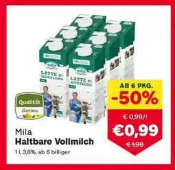 MPreis Mila Haltbare Vollmilch Angebot